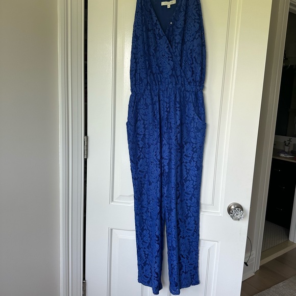 Alexis Blue Lace Jumpsuit - Picture 2 of 5